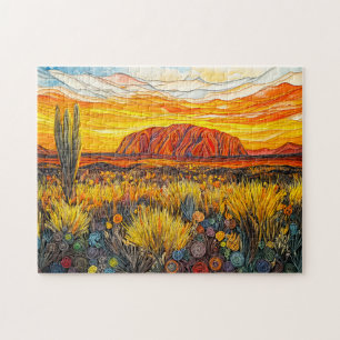 Uluru Outback-landschap in Quilling-stijl Legpuzzel