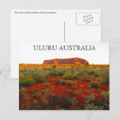 uluru rode centrumwoestijn briefkaart (Voorkant / Achterkant)