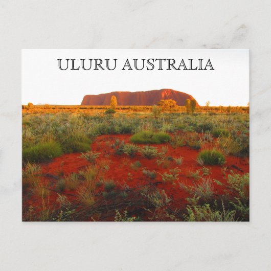 uluru rode centrumwoestijn briefkaart (Voorkant)