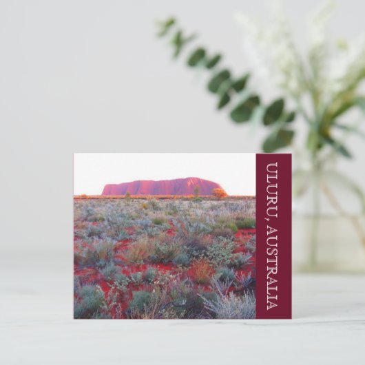 uluru - rood centrum briefkaart (Staand voorkant)