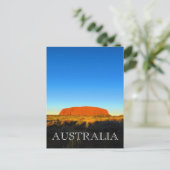 uluru sky blue briefkaart (Staand voorkant)
