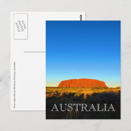 uluru sky blue briefkaart (Voorkant / Achterkant)