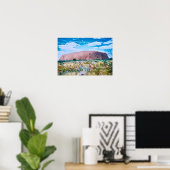 Uluru sunrise Centraal Australië reizen Poster (Thuiskantoor)