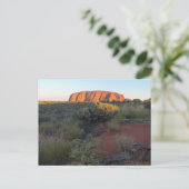 Uluru Sunrise en Desert Flora Briefkaart (Staand voorkant)