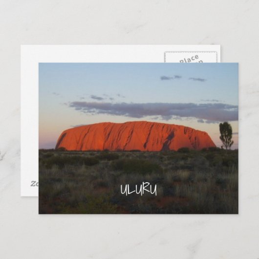 Uluru Sunset Ayers Rock Australia Briefkaart (Voorkant / Achterkant)