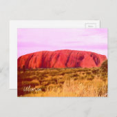 Uluru sunset Central Australia Briefkaart (Voorkant / Achterkant)