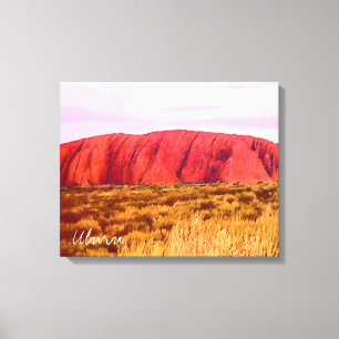 Uluru sunset Central Australia Canvas Afdruk