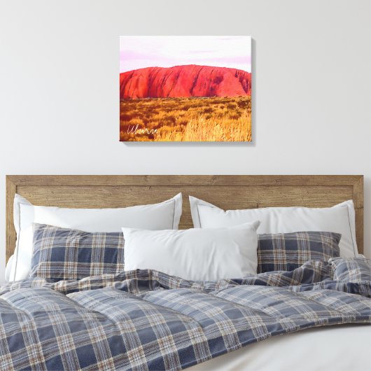 Uluru sunset Central Australia Canvas Afdruk (Insitu (Slaapkamer))