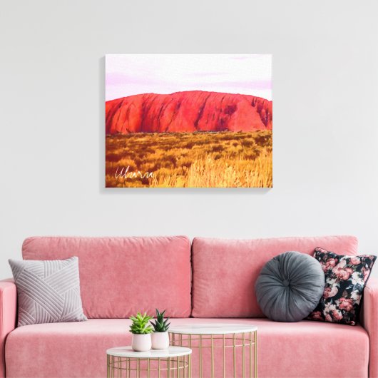 Uluru sunset Central Australia Canvas Afdruk (Insitu (Woonkamer))