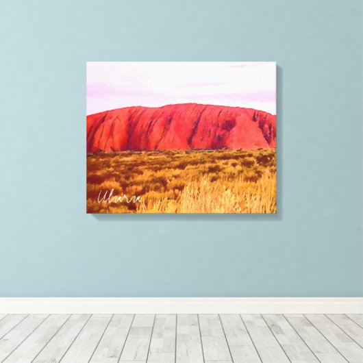 Uluru sunset Central Australia Canvas Afdruk (Insitu (Houten vloer))