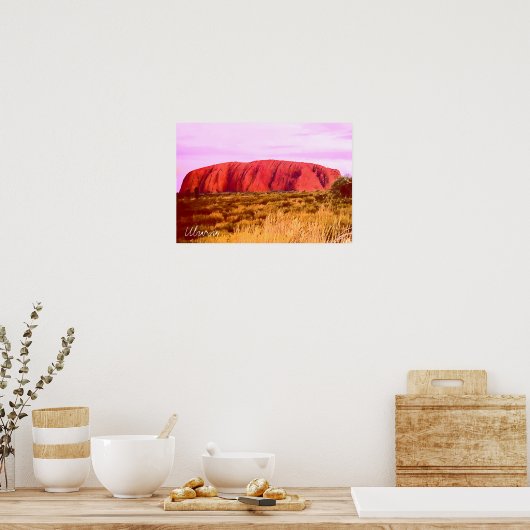 Uluru sunset Central Australia Poster (Keuken)