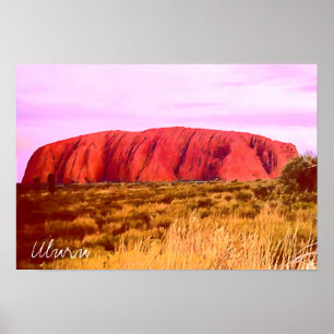 Uluru sunset Central Australia Poster