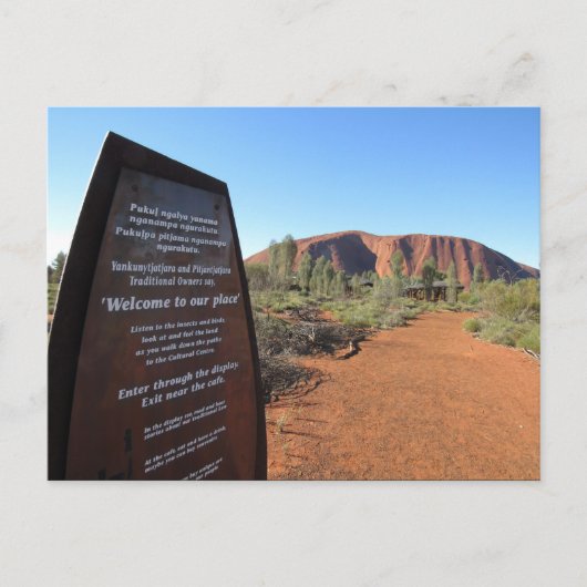 uluru welkom briefkaart (Voorkant)