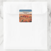 Uluru Yulara Australië Vierkante Sticker (Tas)
