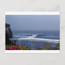 Uluwatu Bali beroemde surfgolf Briefkaart