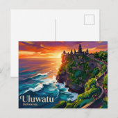 Uluwatu Tempel Indonesië Briefkaart (Voorkant / Achterkant)