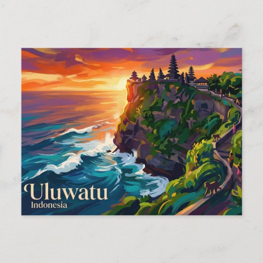 Uluwatu Tempel Indonesië Briefkaart (Voorkant)