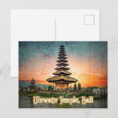 Uluwatu Temple, Bali gestileerd Briefkaart (Voorkant / Achterkant)