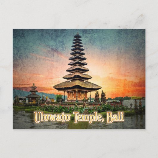 Uluwatu Temple, Bali gestileerd Briefkaart (Voorkant)
