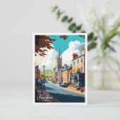 Ulverstone Tasmanië vintage reisillustratie Briefkaart (Staand voorkant)