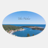 Ulvo Harbour, Hoga-Kusten, Zweden Ovale Sticker (Voorkant)