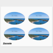 Ulvo Harbour, Hoga-Kusten, Zweden Ovale Sticker (Vel)