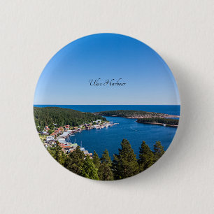 Ulvo Harbour, Hoga-Kusten, Zweden Ronde Button 5,7 Cm