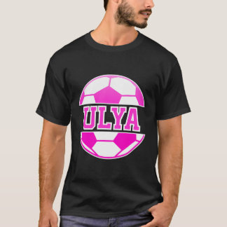 Ulya Naam Meisjes Voetbal Spelen Football Sport Fa T-shirt
