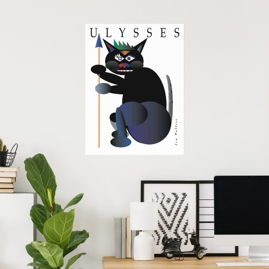 ULYSSEN CAT-POSTER VAN JIM MALTESE POSTER (Thuiskantoor)