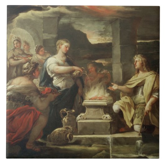 Ulyssen en Calypso Tegeltje (Voorkant)