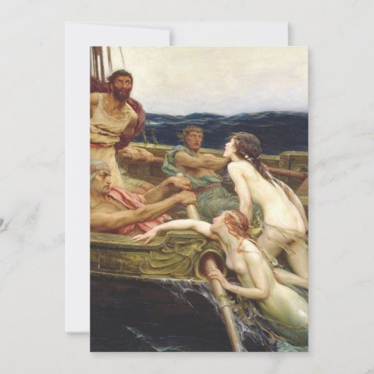 Ulysses and the Sirens - Herbert James Draper 1909 Kaart (Voorkant)