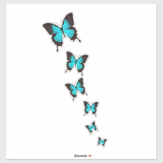Ulysses Butterfly Art – Dynamische compositie Sticker (Vel)