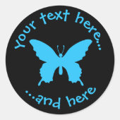 Ulysses Butterfly Ronde Sticker (Voorkant)