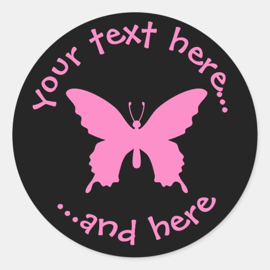 Ulysses Butterfly Ronde Sticker (Voorkant)