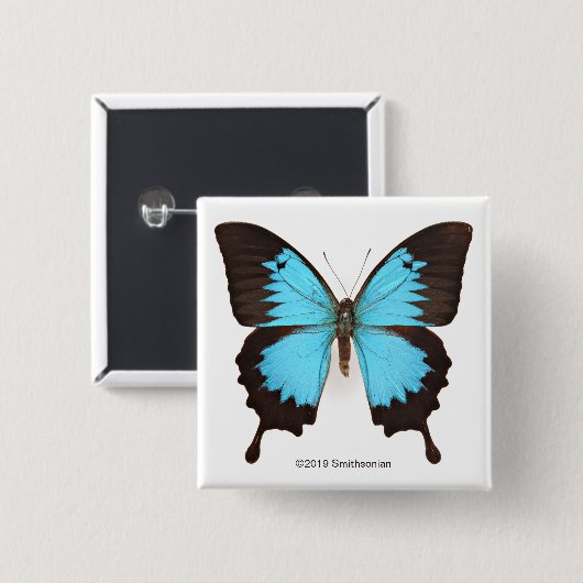 Ulysses Butterfly Vierkante Button 5,1 Cm (Voorkant /achterkant)