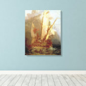 Ulysses Deriding Polyphemus, details van het schip Canvas Afdruk (Insitu (Houten vloer))