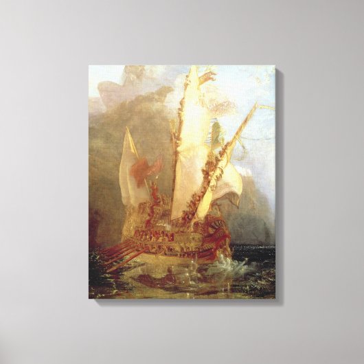 Ulysses Deriding Polyphemus, details van het schip Canvas Afdruk (Voorkant)