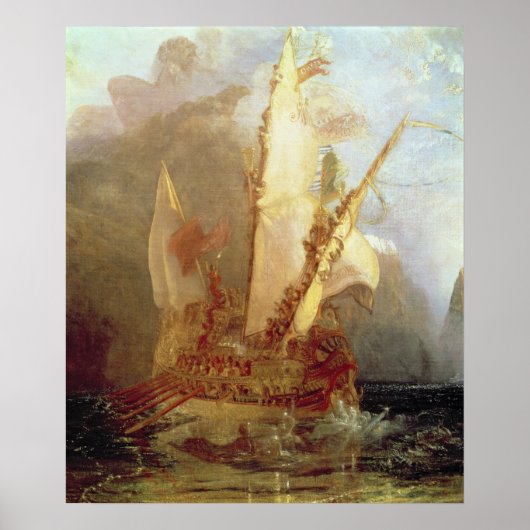Ulysses Deriding Polyphemus, details van het schip Poster (Voorkant)