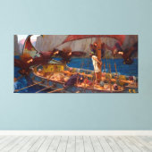 Ulysses en de Sirenen (1891) Canvas Afdruk (Insitu (Houten vloer))