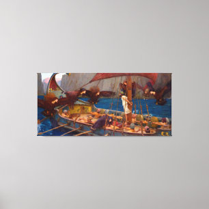 Ulysses en de Sirenen (1891) Canvas Afdruk