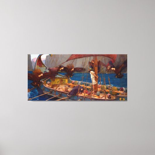 Ulysses en de Sirenen (1891) Canvas Afdruk (Voorkant)