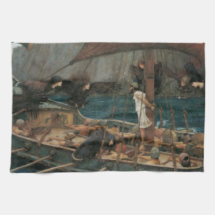 Ulysses en de Sirenen door John William Waterhouse Theedoek