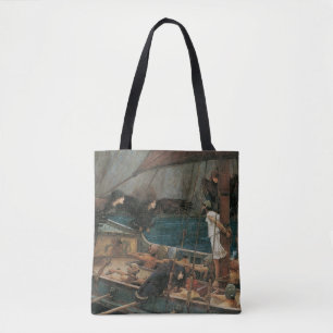Ulysses en de Sirenen door John William Waterhouse Tote Bag