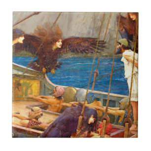 Ulysses en de Sirens door J. W. Waterhuis Tegeltje