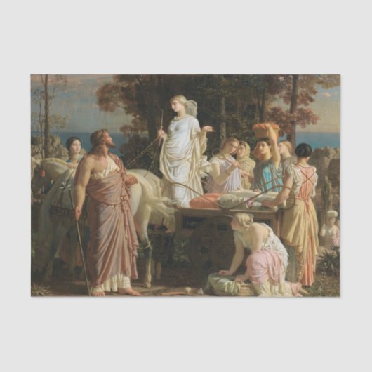 Ulysses en Nausicaa door Charles Gleyre Tissuepapier (Voorkant)