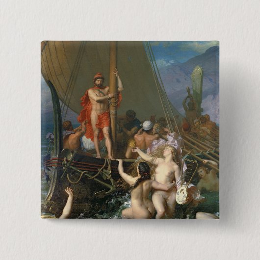 Ulysses en Sirens 2 Vierkante Button 5,1 Cm (Voorkant)