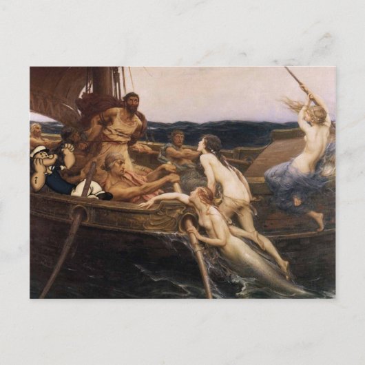 Ulysses en Sirens Briefkaart (Voorkant)