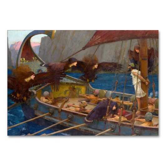 Ulysses en Sirens door JW Waterhouse Kaart (Voorkant)