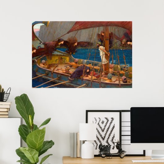 Ulysses en Sirens Poster (Thuiskantoor)