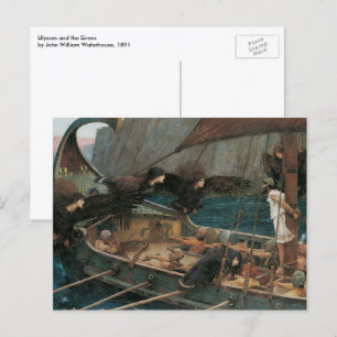 Ulysses en Sirens van John William Waterhouse Briefkaart
